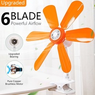 UPGRADE MOTOR Portable Soft Blade Adjustable Mini Fan Table Clip Fan Wall Fan Strong Wind Kipas Mura