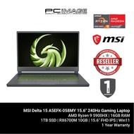 MSI Delta 15 A5EFK-058MY 15.6" 240Hz Gaming Laptop Black (Ryzen9-5900HX, 16GB, 1TB, RX6700M, Win11H)