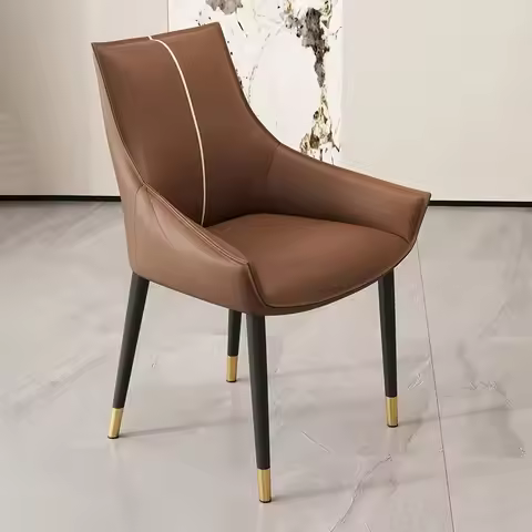 Upholstered Trendy Dining Chairs Modern With Armrest Beauty Luxury Dining Chairs Nordic Ergonomic Ca