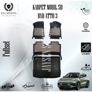 5D BYD ATTO 3 Electric Car Mat + 5D Carpet Foot Mat - Electric Car Matt - Fullset