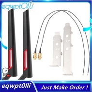 eQQ2X8Dbi Dual Band M.2  MHF4 U.Fl Cable to RP-SMA Pigtail WiFi Antenna Set for  AX210 AX200 9260 95