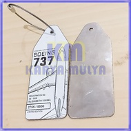 GANTUNGAN Boeing 737 AirplaneKeychain White Airplane Accessories Keychain - Karya Mulya