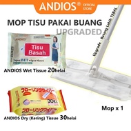 Mop Tisu Pakai Buang Wet Dry Wipe Tissue Wipes Kertas Pengelap Lantai Floor Clean Magik Lap Rambut H