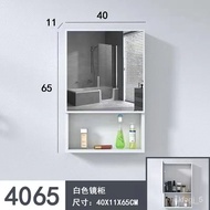 QY1Space Aluminum Bathroom Mirror Cabinet Bathroom Wall-Mounted Storage Box Mirror Box Bathroom Waterproof Storage Mirro