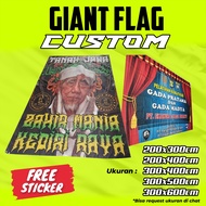 GIANT FLAG CUSTOM DESIGN | SEND IMMEDIATELY | IMPORTED TC MATERIAL banner bendera custom flag