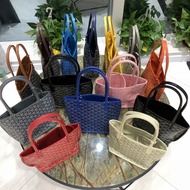 สง่างาม Goyard Goya กระเป๋าผ้าใบ mini ถุงช้อปปิ้ง tote ตะกร้าผักฟันสุนัขกระเป๋าโท้ทสะพายไหล่ 1210