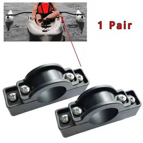 SPORTFUNSF 2pcs Kayak Canoe Standing Float Stabilizer Outrigger Mount Holder Pole Clip Kayaking Outr