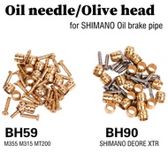 10ชุดเข็มน้ำมันสำหรับ SHIMANO DEORE BH90 BH59เบรค olivary หัวจักรยานเสือภูเขา SLX M355 M315 MT200 M6000 M8000 M7000