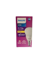 飛利浦 - PHILIPS LED 燈膽 6.5W E14 3000K(2件裝)