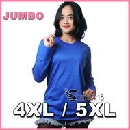 KATUN Women's Jumbo Long Sleeve T-Shirt LD 130 XXXXL 5XL Cotton Benhurbiru