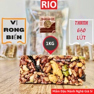 1kg RIO Seaweed Brown Rice Bar, Granola Cereal Mixed Nutritional Seeds, Diet, Eatclean, Weight Loss Support Bag 1Kg, 500g.