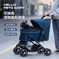 Reversing Pet Stroller Dog Cat Portable Foldable out Pet Trolley Small Dog Stroller