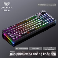 AULA | Bàn Phím Cơ Gaming Wolf Spider F98Pro Không Dây 3 Chế Độ (Bluetooth/2.4G/Dây) Công Tắc Phím C