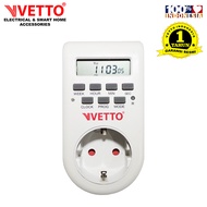 VETTO Timer Digital/1 Minggu Stop Kontak