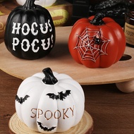 Halloween Pumpkin Resin Figurine Desktop Decoration Festive Spooky Atmosphere Decoration Prop