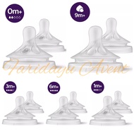 ORIGINAL AVENT NATURAL TEAT 1pack (2pcs) puting botol susu avent