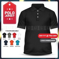 Baju Dry Fit Microfiber Jersey Plain Polo T Shirt T-Shirt Shirts Casual (7 COLORS) Unisex Kolar Paka