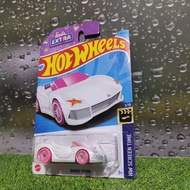 Diecast Mobil Hotwheels Barbie Extra Putih pink