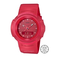 Casio G-Shock AW-500BB-4E Unisex Red Resin Band Watch aw-500