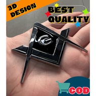 67mm,Global Freemasonry 3D Metal Car Motorcycle Emblem Waterproof Non-Fading Mason Emblem Metal Stic