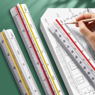 Triangular scale ruler, large-scale triangle ruler, drawing ruler for interior architecture, magnify