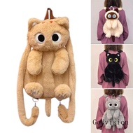 BB 3D Cat Plush Backpack Soft Plush Shoulder Bag Large Capacity Child School Bag