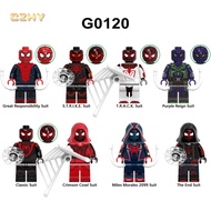 Spider Heroes Great Responsibility Purple Reign Suit Crimson Cowl Man Movie Building Block Figure Kids Toys G0120