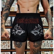 PAINSTATION [BEWARE OF DOG BEWARE OF Bad Dogs] Electric Embroidered Muay Thai Pants Sweatpants Tatto