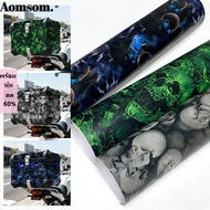 AOMSOM Vinyl Paper, Car Body Covering 150*30cm Vinyl Wrap Car Wraps,  Skull Pattern Graffiti Vinyl W