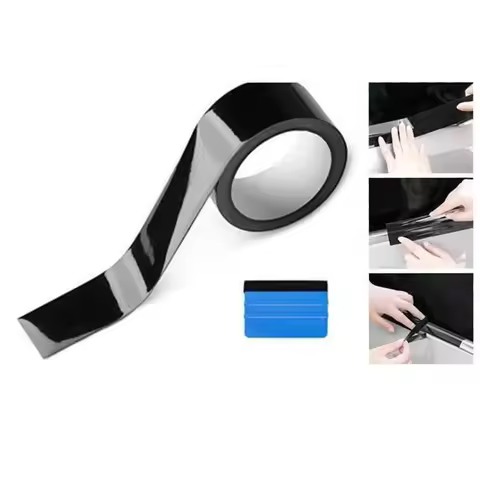 Car Film High Gloss Vinyl Wrap Kit For Black Out Chrome Delete For Window Trim 3CM*10M/5CM*10M Forge