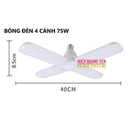 Đèn Led 4 Cánh Quạt 1 Đèn Tròn Trung Tâm 60W Hàng Chính Hãng - Với 5 Bóng Siêu Sáng Tỏa Đều Không Gi