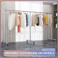 Stainless Steel Clothes Organizer Drying Corner Hanging Pole Hanger Stand Rack Laundry Rack Rak Ampa