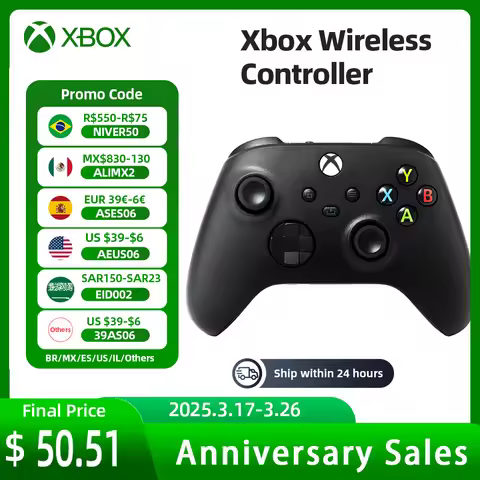 Microsoft Xbox Core Wireless Controller Carbon Electric Volt White Black for Xbox Series X Xbox Seri