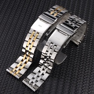 สายนาฬิกาข้อมือแท่งสแตนเลสสตีล18มม. 22มม. 24มม. สำหรับสายรัดนาฬิกา Breitling สำหรับ AVENGER Navitimator SUPEROCEAN