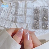 [LI] 6 Grids Mini Pearl Nail Beads 0.6-2mm Silver Stainless Beads Jewelry Metal Tiny Balls DIY Charm