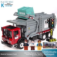 Simulated Alloy Refuse Truck Dump Truck