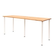 the good wood โต๊ะทำงาน โต๊ะคอมพิวเตอร์ โต๊ะเขียนหนังสือ หนา 2.5 cm. ไม้พาราแท้ พร้อมขา IKEA โดนน้ำได้ไม่พอง 40x200 cm. ทำสี/No.3 + 5ขาขาว