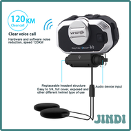 [JINDI] Vimoto เวอร์ชันภาษาอังกฤษ V8หมวกกันน็อคอินเตอร์คอมแบบมีบลูทูธ-เข้ากันได้การลดเสียงรบกวนของชุ