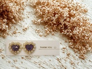 心之遙想 ‧ 紫水晶‧ 晶石淡水珠耳環