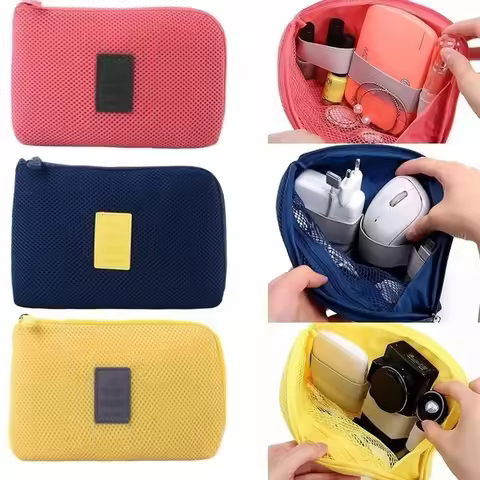 Portable Digital USB Electronic Organizer Gadget Case Cellphone Charge Mobile Charger Holder Travel