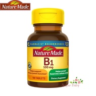 Nature Made Vitamin B-1 (100 mg) 100 Tablets วิตามินบี 1 (100 มิลลิกรัม) 100 เม็ด