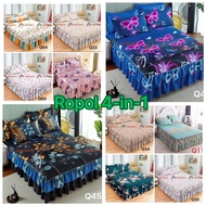 Adrian's Semua tersedia 4-in-1 KING/QUEEN Set Cadar Ropol 16inci tinggi