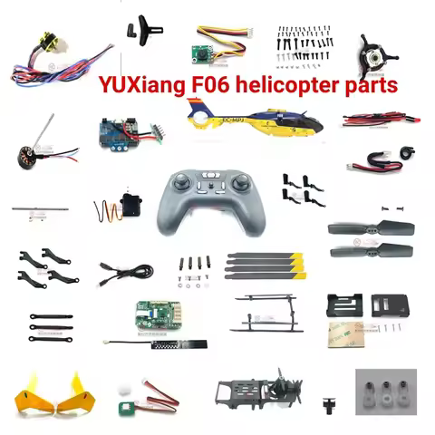 YUXIANG YU Xiang F06 EC135 RC helicopter spare parts blade shell Mainboard ESC landing gear remote c