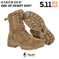 5.11 Tactical - A.T.A.C.® 2.0 8" Side Zip Desert Boot รองเท้าบูท ข้อสูง หนังกลับแท้ ทนทาน กันน้ำ