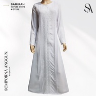 SAMIRAH | Jubah Haji Umrah Jubah Muslimah Putih - Bersulam &amp; Nursing (#31151)