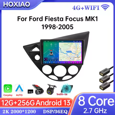UIS7870 Car Radio Android 13 For ord Fiesta 1995-2001 Focus MK1 1998-2004 CarPlay Auto 5G BT Multime