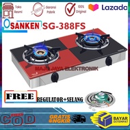 KOMPOR SANKEN SG-388 FS / KOMPOR GAS 2 TUNGKU/Sanken SG-388FS Kompor Gas [2 Tungku] merupakan kompor
