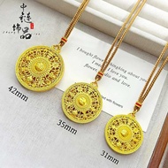 Gold-plated Gold Store Same Style High Color Retention Ancient Method Sand Gold Swastika Fu Eight Tr