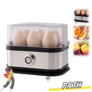 PATH Eggs Boiler, 200W Power 6 Eggs Capacity Smart Egg Cooker,  Stainless Steel Space Saving Multi F