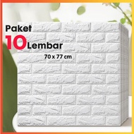 PACKAGE 10 PCS 3D Foam Brick Wallpaper 70 x 77 CM KENZIO STORE